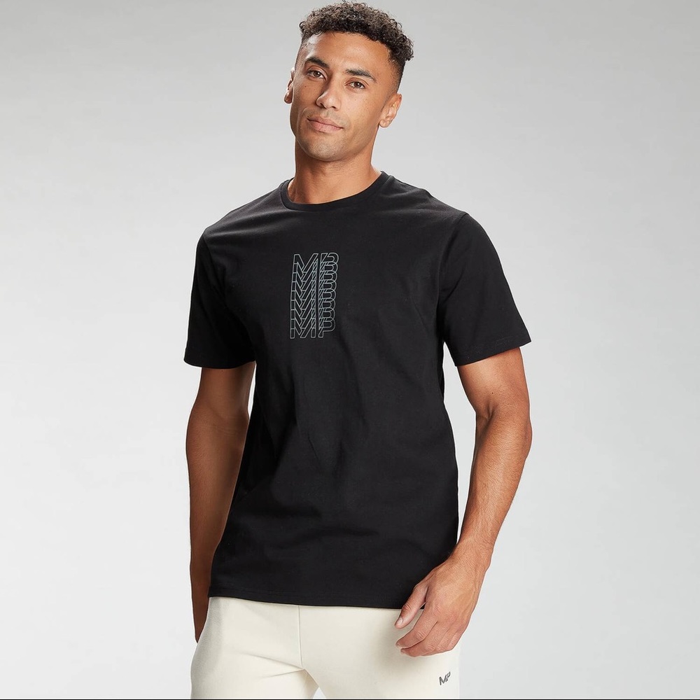 MP Men's Repeat MP Graphic Short Sleeve T-Shirt - Black S